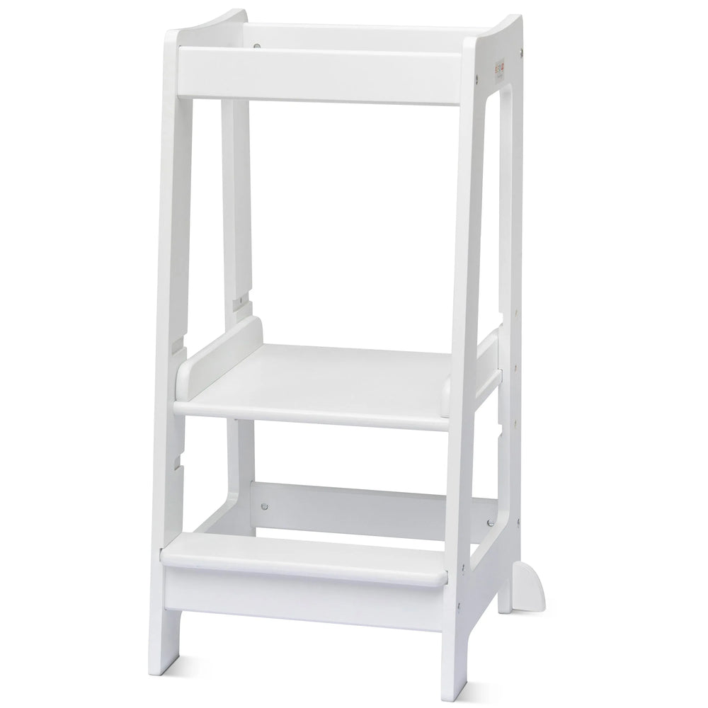 white toddler tower